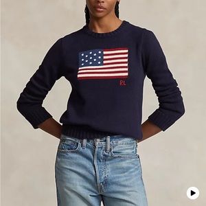 Polo Ralph Lauren - Flag Cotton Crewneck Sweater “Navy”